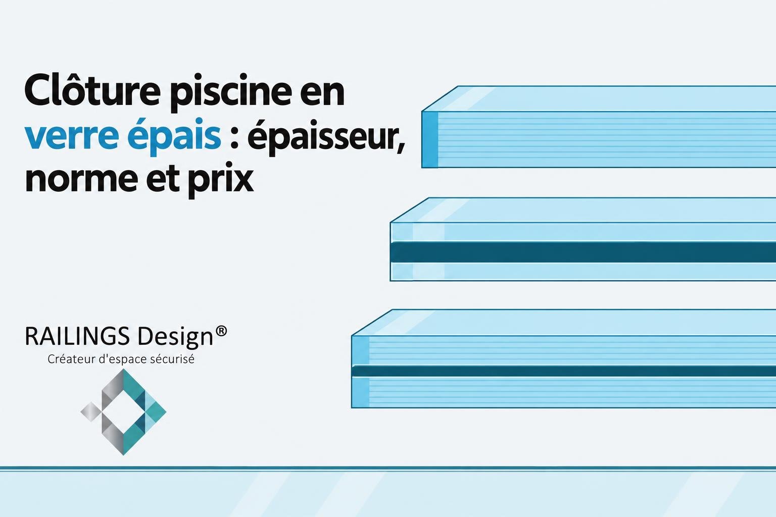 Cl&ocirc;ture piscine en verre &eacute;pais : &eacute;paisseur, norme et prix